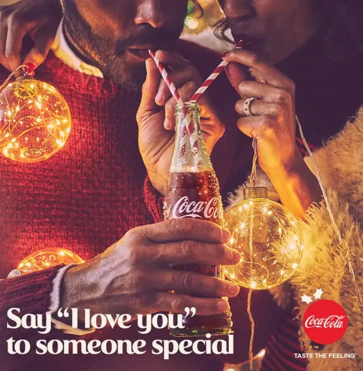 Say I Love You to someone special with Coca Cola! Taste with feeling!